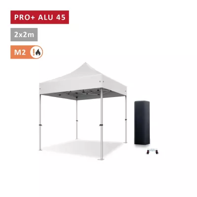 Barnum pliant pro 2X2m Alu 45mm - ultra léger et flexible - technologie XPTENT - toit polyester pvc 380 g/m2