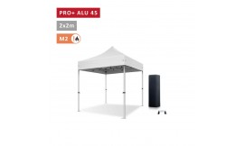 Barnum pliant pro 2X2m Alu 45mm - ultra léger et flexible - technologie XPTENT - toit polyester pvc 380 g/m2