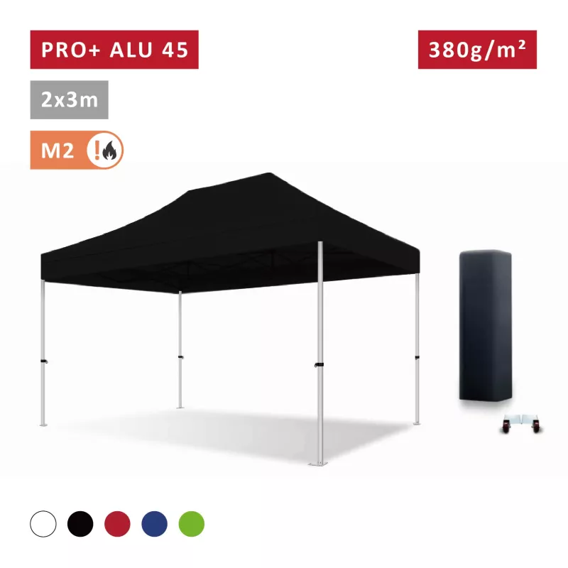 XPTENT - Tonnelle pliante PRO - Alu 45mm 2x3m ● Bâche 380g/m² Étanche