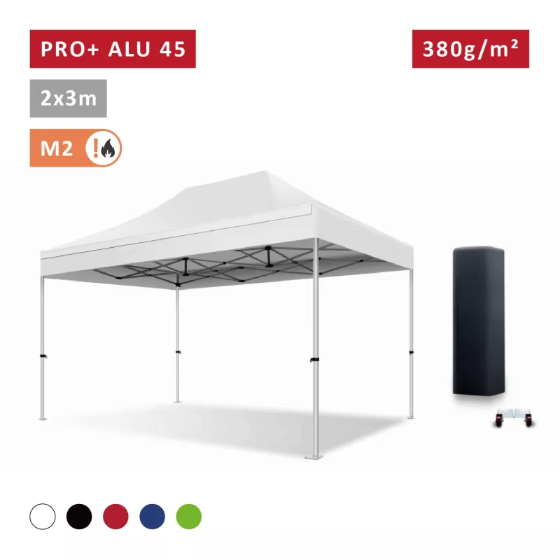 XPTENT - Tonnelle pliante PRO - Alu 45mm 2x3m ● Bâche 380g/m² Étanche