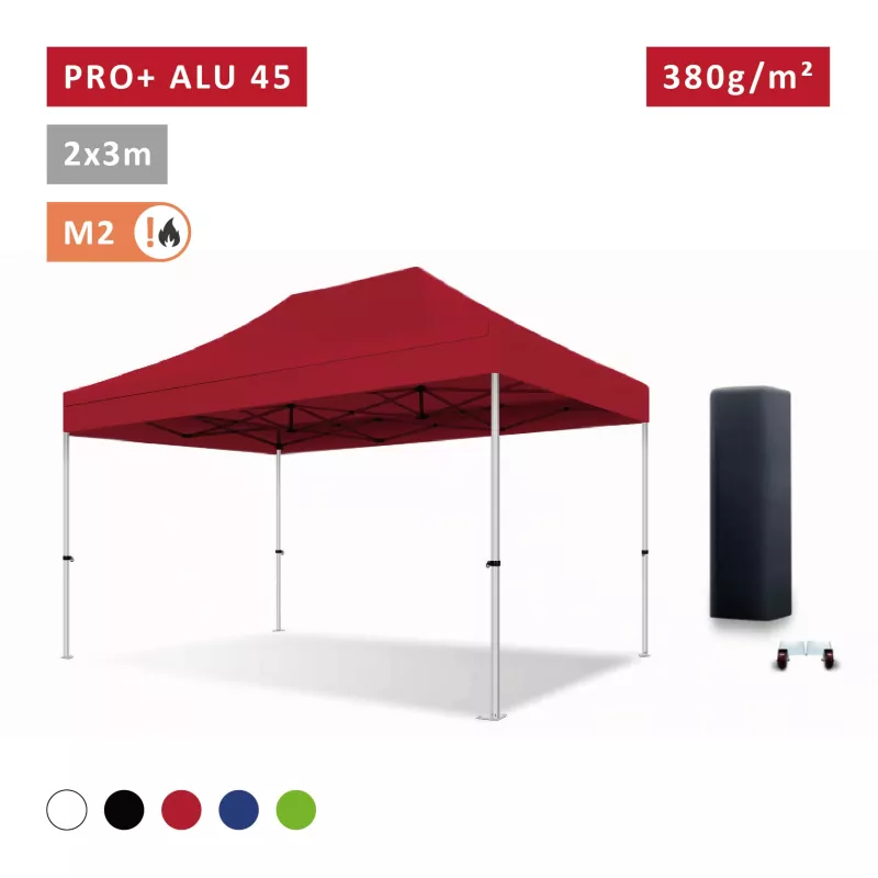 XPTENT - Tonnelle pliante PRO - Alu 45mm 2x3m ● Bâche 380g/m² Étanche