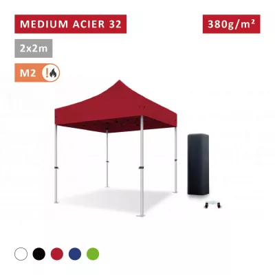 Barnum Acier premium 32 mm 2X2m - toit polyester pvc 380g/m2