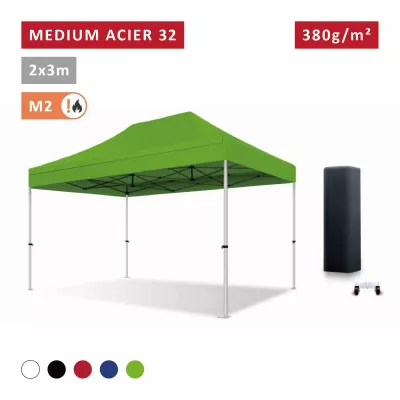 Barnum Acier premium 32 mm 2X3m - toit polyester pvc 380 g/m2