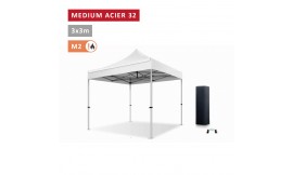 Barnum Acier premium 32 mm 3X3m - toit polyester pvc 450 g/m2