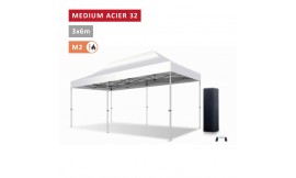 Barnum pliant Acier premium 32 mm 3X6m  - XPTENT - toit polyester pvc 450 g/m2
