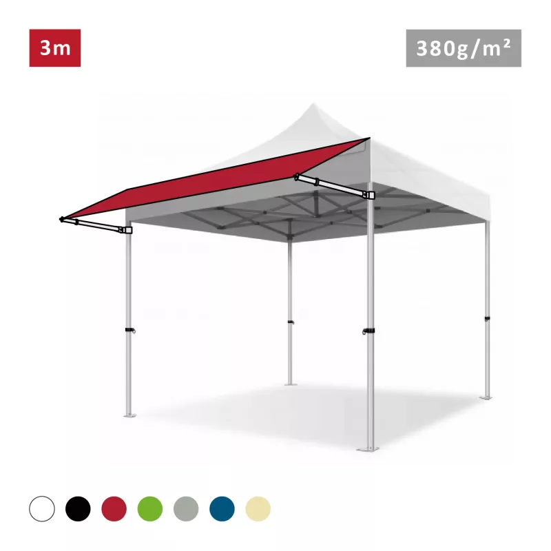 Extension Soleil 380g/m² pour Tente Pliante en Aluminium