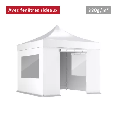 Lot de 4 bâches latérales avec fenêtres rideaux 380gr/m²