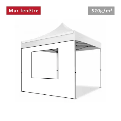 XPTENT - Wand mit Fenster 520g/m² 100% PVC für Faltzelt