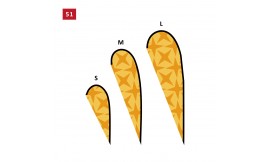 Oriflamme Publicitaire PLUME - 3 Tailles Disponibles