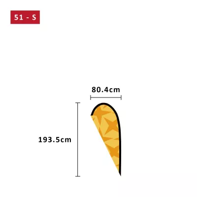 Oriflamme Publicitaire PLUME - 3 Tailles Disponibles