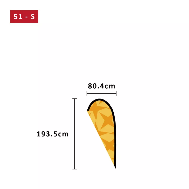 Oriflamme Publicitaire PLUME - 3 Tailles Disponibles