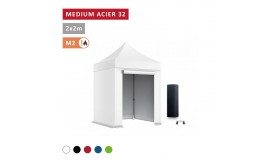 Pack Barnum pliant Acier premium 32mm 2X2m  - XPTENT - toit polyester pvc 450 g/m2