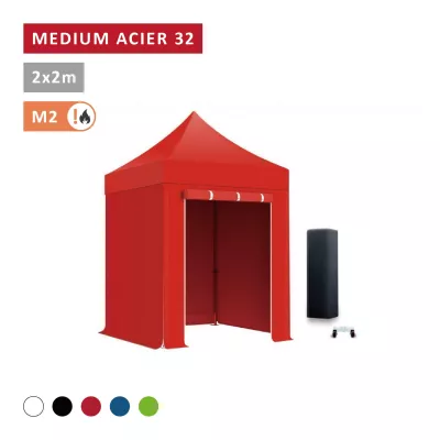 Pack Barnum pliant Acier premium 32mm 2X2m  - XPTENT - toit polyester pvc 450 g/m2