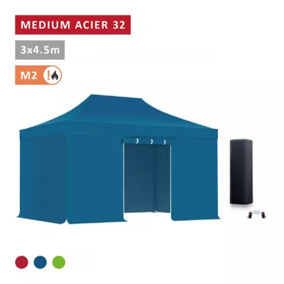Pack Barnum pliant Acier premium 32mm 3X4,5m  - XPTENT - toit polyester pvc 450 g/m2