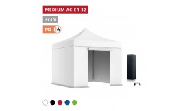 Pack Barnum pliant Acier premium 32mm 3X3m  - XPTENT - toit polyester pvc 450 g/m2