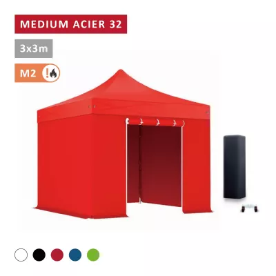 Pack Barnum pliant Acier premium 32mm 3X3m  - XPTENT - toit polyester pvc 450 g/m2