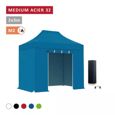 Pack Barnum pliant Acier premium 32 mm 2X3m  - XPTENT - toit polyester pvc 450 g/m2