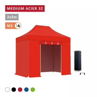 Pack Barnum pliant Acier premium 32 mm 2X3m  - XPTENT - toit polyester pvc 450 g/m2