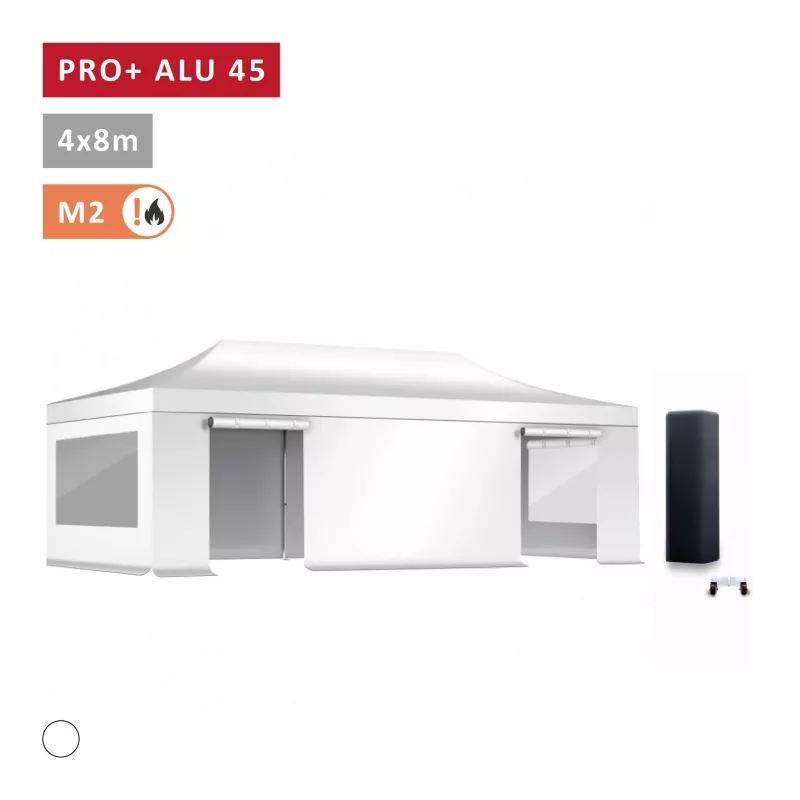 PACK Fenêtres Rideaux Barnum ALU 45mm 4X8m - solide - toit 450 g/m2