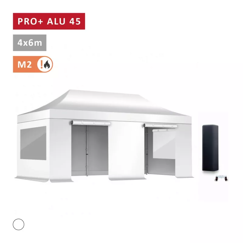 PACK Fenêtres Rideaux Barnum ALU 45mm 4X6 - solide - bâche toit 450 g/m2