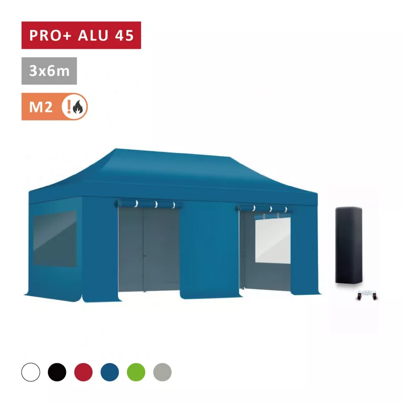 PACK Fenêtres Rideaux Barnum ALU 45mm 3X6m - solide - bâche 450g/m2