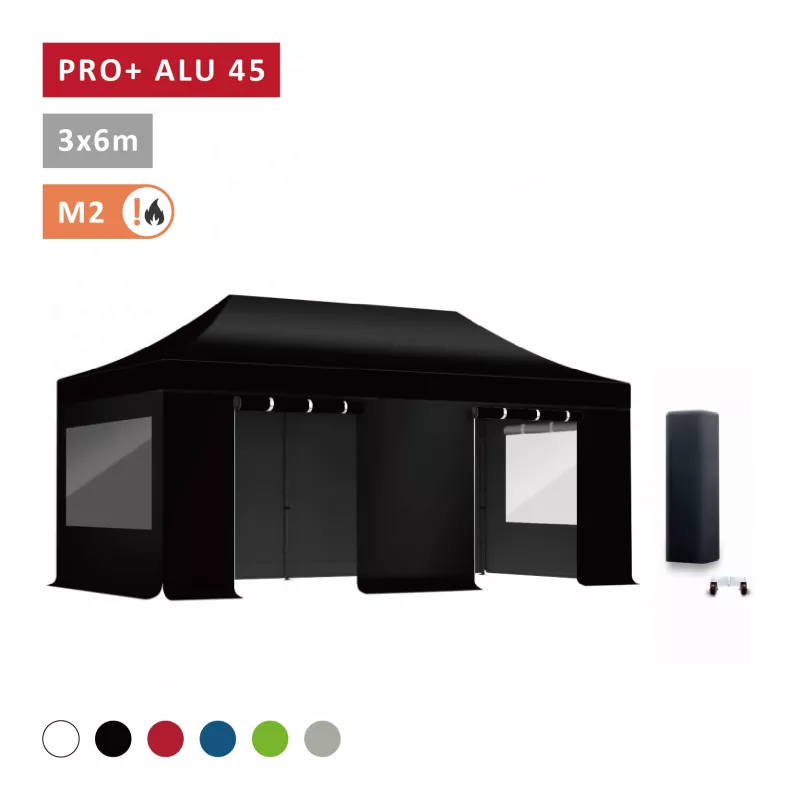 PACK Fenêtres Rideaux Barnum ALU 45mm 3X6m - solide - bâche 450g/m2