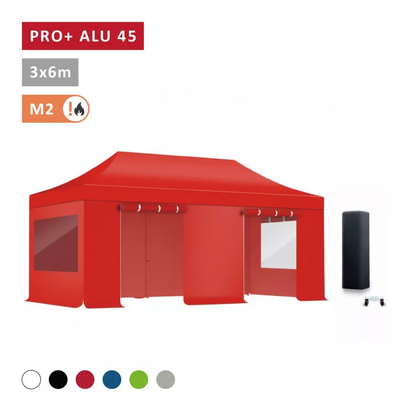 PACK Fenêtres Rideaux Barnum ALU 45mm 3X6m - solide - bâche 450g/m2