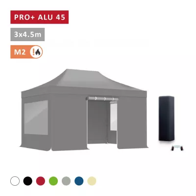 Pack fenêtres rideaux Barnum Pro Alu 45mm 3X4,5m - solide - toit 450g/m2