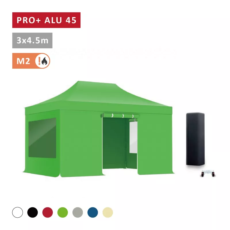 Pack fenêtres rideaux Barnum Pro Alu 45mm 3X4,5m - solide - toit 450g/m2