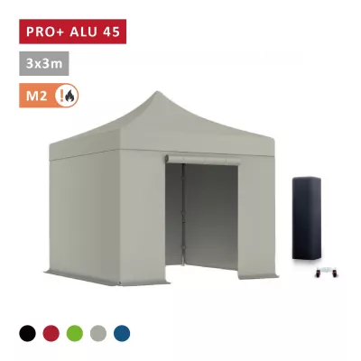 XPTENT - PACK Tonnelle pliante PRO - Alu 45mm 3x3m ● Bâche 450g/m²