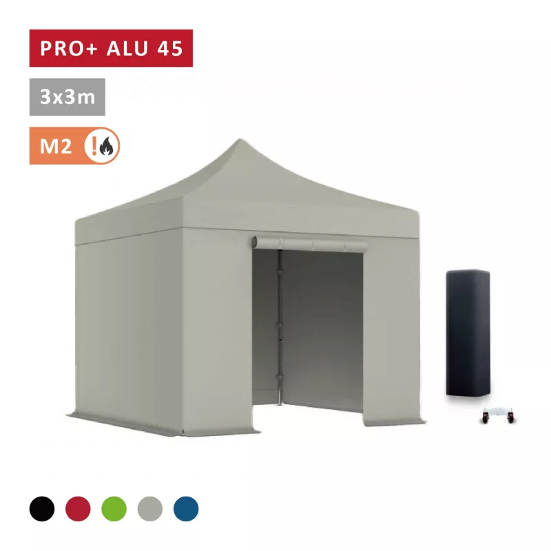 XPTENT - PACK Tonnelle pliante PRO - Alu 45mm 3x3m ● Bâche 450g/m²