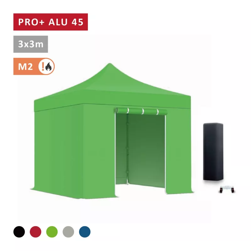 XPTENT - PACK Tonnelle pliante PRO - Alu 45mm 3x3m ● Bâche 450g/m²