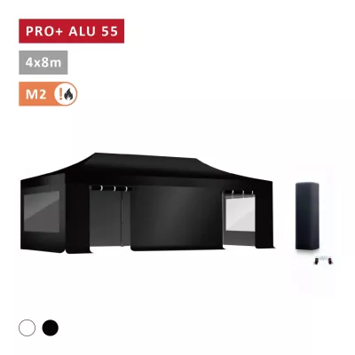 PACK Fenêtres Rideaux Barnum Alu 55mm 4X8m - toit 450 g/m2