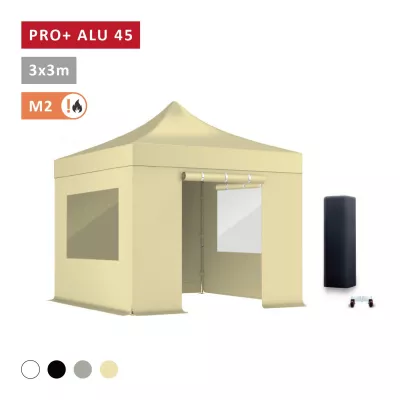 Pack fenêtres rideaux Barnum Pro Alu 45mm 3X3m - solide - bâche solide 450 g/m2