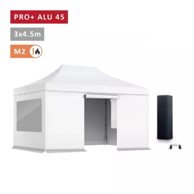 Pack fenêtres rideaux Barnum Pro Alu 45mm 3X4,5m - solide - toit 450g/m2
