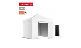 XPTENT - PACK Tonnelle pliante PRO - Alu 45mm 3x3m ● Bâche 450g/m²