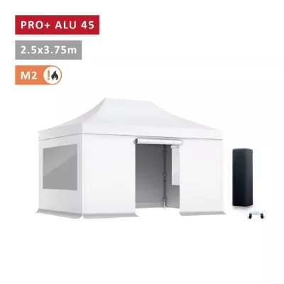 Pack fenêtres rideaux Barnum Pro Alu 45mm 3X4,5m - tonnelle pliante - solide - bâche toit 450 g/m2