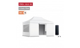 Pack fenêtres rideaux Barnum Pro Alu 45mm 3X4,5m - tonnelle pliante - solide - bâche toit 450 g/m2