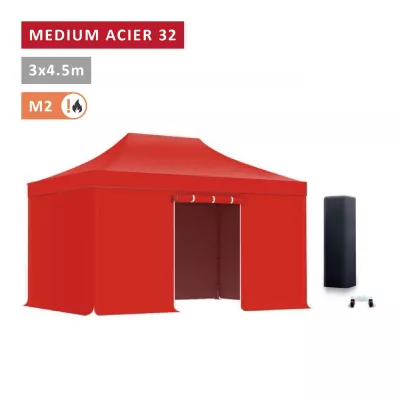 Pack Barnum pliant Acier premium 32mm 3X4,5m  - XPTENT - toit polyester pvc 450 g/m2