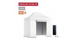 Pack Barnum pliant Acier premium 32 mm 2X3m  - XPTENT - toit polyester pvc 450 g/m2