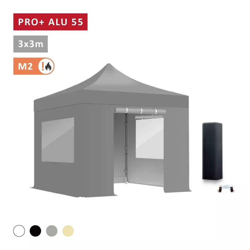 XPTENT - Barnum pliant PRO+ Alu 55mm 3x3m ● Très Solide, Haute Qualité