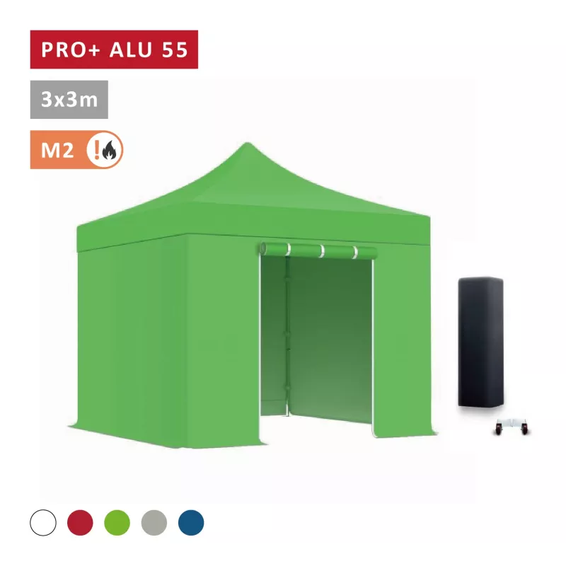 XPTENT - PACK Barnum pliant PRO+ Alu 55mm 3x3m ● Solide, Haute Qualité