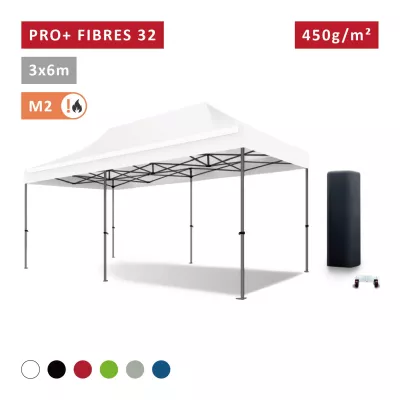 XPTENT - Tonnelle pliante PRO - Alu 45mm 3x3m ● Bâche 450g/m² Étanche