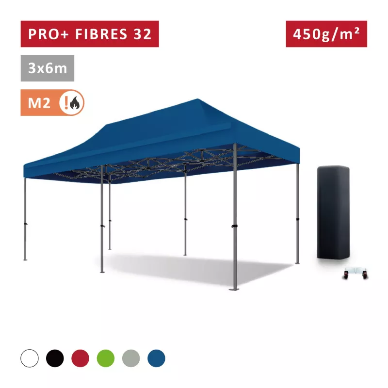 XPTENT - Tonnelle pliante PRO - Alu 45mm 3x3m ● Bâche 450g/m² Étanche