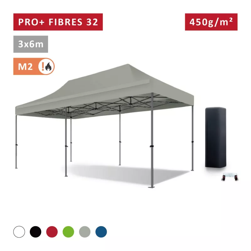 XPTENT - Tonnelle pliante PRO - Alu 45mm 3x3m ● Bâche 450g/m² Étanche