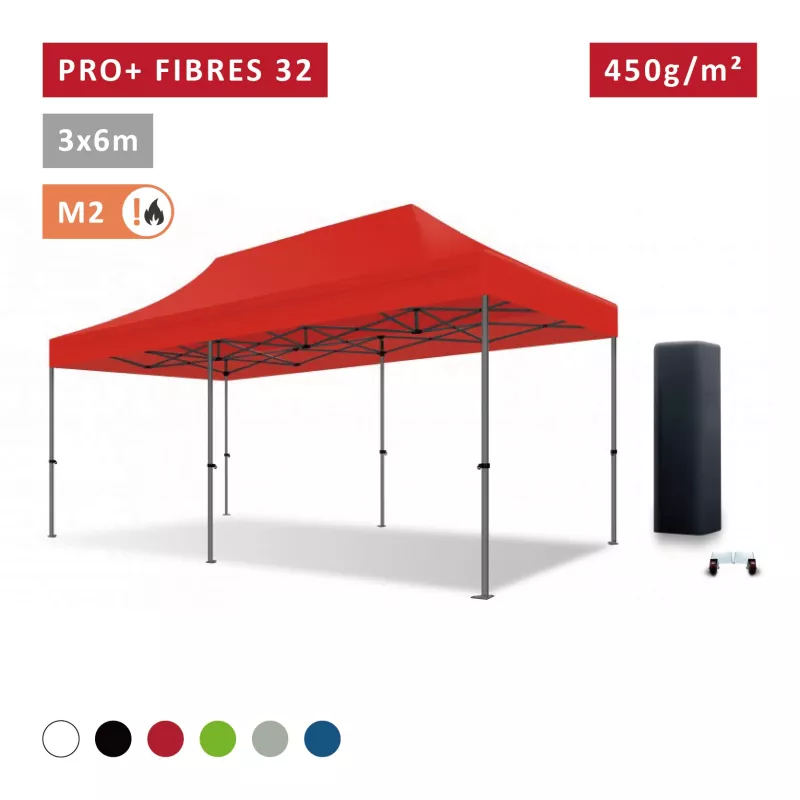 XPTENT - Tonnelle pliante PRO - Alu 45mm 3x3m ● Bâche 450g/m² Étanche