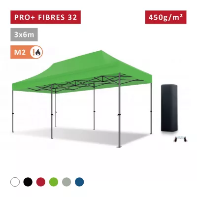 XPTENT - Tonnelle pliante PRO - Alu 45mm 3x3m ● Bâche 450g/m² Étanche