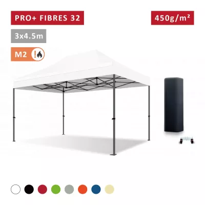 XPTENT - Tonnelle pliante PRO - Alu 45mm 3x3m ● Bâche 450g/m² Étanche