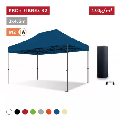 XPTENT - Tonnelle pliante PRO - Alu 45mm 3x3m ● Bâche 450g/m² Étanche