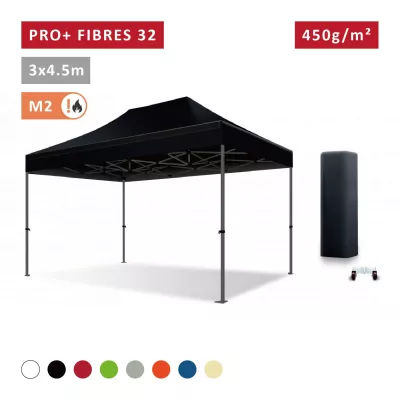 XPTENT - Tonnelle pliante PRO - Alu 45mm 3x3m ● Bâche 450g/m² Étanche